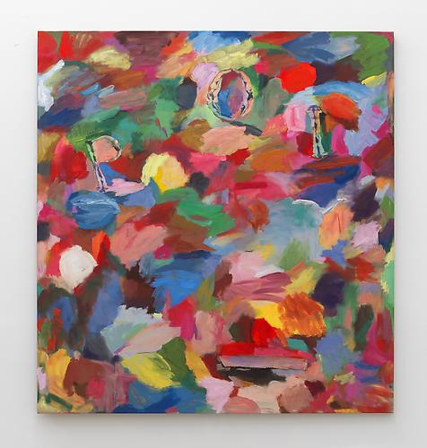 'POI', 2011
Oil on linen with Anthon Beeke prints
133 x 144cm