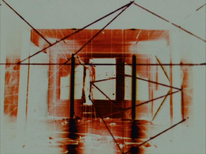 Painting Room Lights, 1981
Color 16mm film transfered to DVD
9:00, no sound