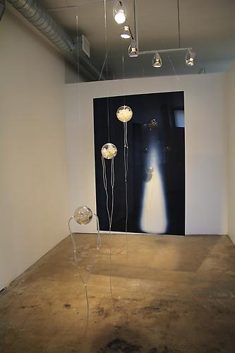 Permeable, 2011
digital print on plexiglas, acrylic spheres, silicone and tubing
dimensions variable