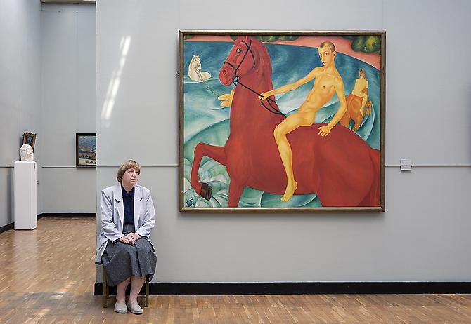 Andy Freeberg,  Kuzma Petrov-Vodkin's Bathing of a Red Horse, State Tretyakov Gallery , 2008
Archival pigment print