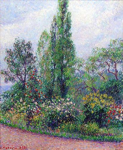 Pissarro, Camille, 1830-1903
Le Jardin d'Octave Mirbeau, 1892 
Oil on canvas
25 1/2 x 21 1/4 inches