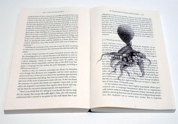 Kant And The Platypus, 2005
installation view, ballpoint on book, 8 x 5.25 inches