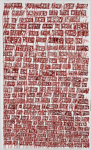 Pochahontas, 2010  
Acrylic on canvas
60 x 36 inches