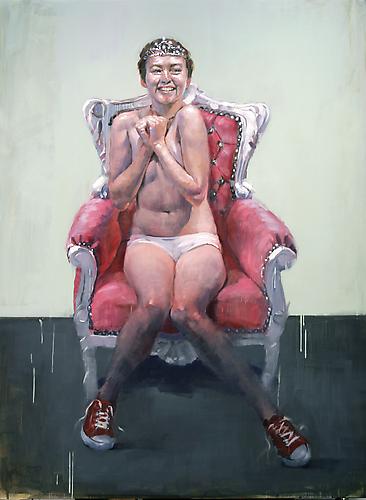 Jorg Dubin
Some girls smile, Princess, 2012
Oil on linen
54 x 40 inches