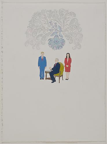 Anda Dubinskis
 Promises , 2010
gouache on paper, 14 x 10 inches
Listing #9