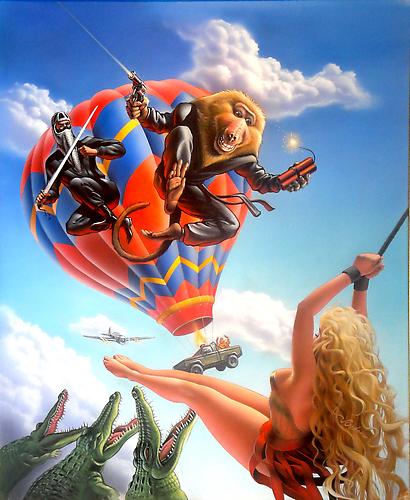 Mark Ryden
Untitled, 1984
Acrylic on board; Illustration for video game; Signed on recto in Acrylic
32.5 x 26.5 inches
