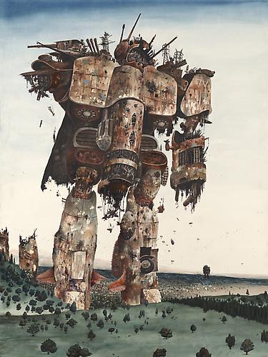 Rob Sato
Peace at Last in a Future Passed, 2010
Watercolor & acrylic on board
40 x 30 inches