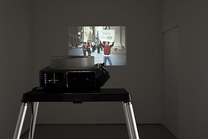 Sharon Hayes
Ratify the E.R.A. Now, 200, 2005
single slide projection installation, 27 original slides (81 in total)
dimensions variable