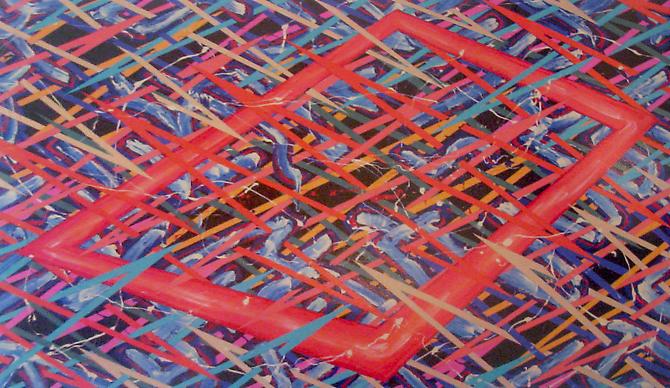 #2-1085, 1985
Acrylic on canvas 
57 x 96 inches