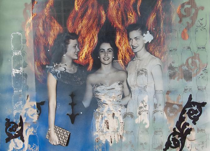 Hugo Moro
Liz with Seraphim
35.5" x 39.5"
mixed media on C-print