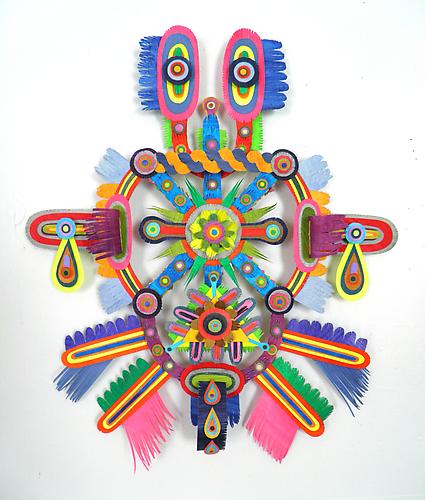 Simhasana, 2010
paper, acrylic, gator board and glue
20.5 x 16.5 x 2 inches; 22.5 x 18.5 x 2.75 inches mounted