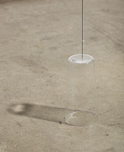  Stability Study (glass) , 2012, detail, glass, wire, magnet, height to ceiling adjustable