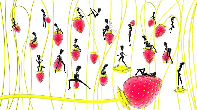 Still from Strawberry Garden
3D animation, 2 mins loop