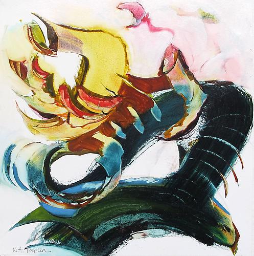 Nancy H. Taplin
 Strong Hold , 2011
oil on rag paper, 12.5 x 12 inches
Listing #9