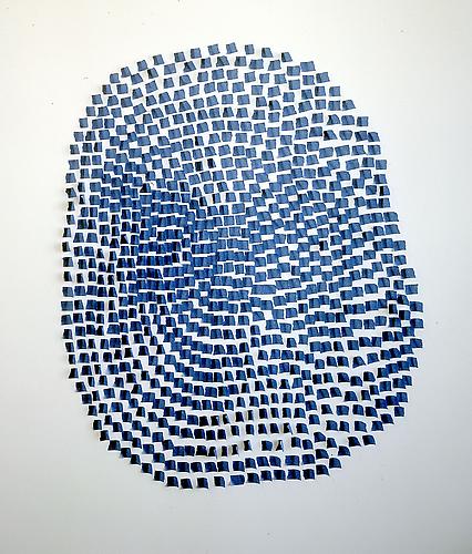 Tony Feher
Untitled, 2005
blue painter’s tape
approx. 44 x 34 x 1 inches