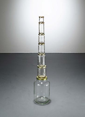 Tony Feher
(Crystaline) 2007 
32 1/4 x 6 inches dia
glass jars with metal screw lids