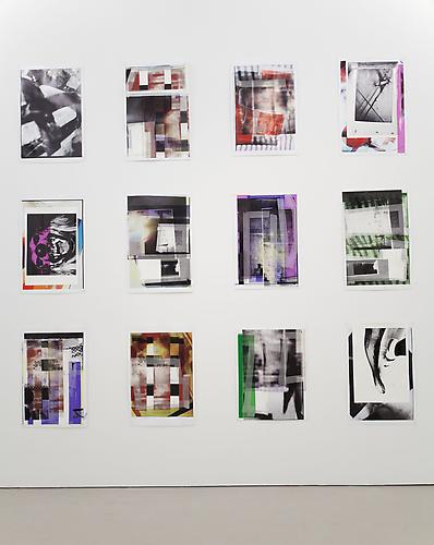 Tamar Halpern
Drawings by the Black Mascara Snake, 2012
12 Ultrachrome ink on paper
overall grid of 12: 94 x 88 inches