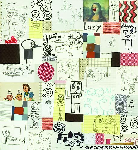 Tad Lauritzen Wright
Faster Pussycat
24" x 22"
mixed media on canvas
2000