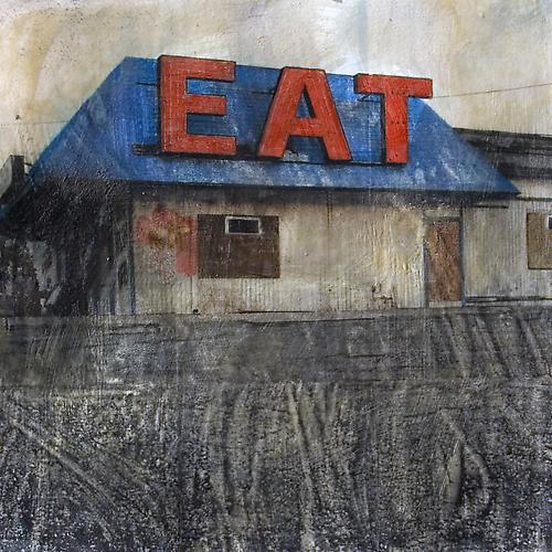 Temporarily Closed, 2008
Beeswax, ink, acrylic, and graphite
21 x 21 inches
$1,000 plus $200 frame