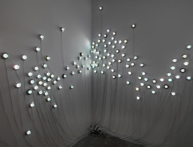 Aurora, 2012
4 x 4 x 4 inches each
Aluminum, LEDs, cast glass baby bottle nipples
Installation Dimensions Variable