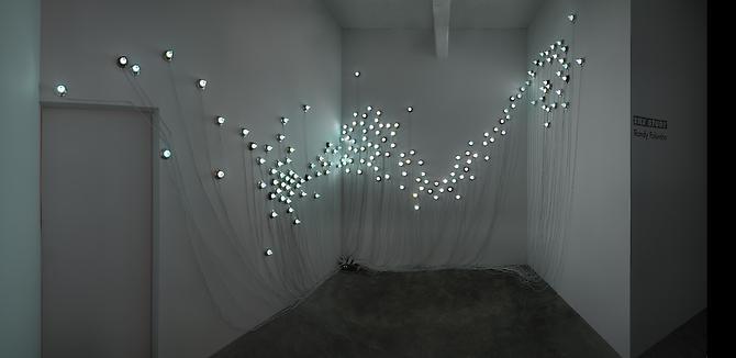 Aurora, 2012
4 x 4 x 4 inches each
Aluminum, LEDs, cast glass baby bottle nipples
Installation Dimensions Variable