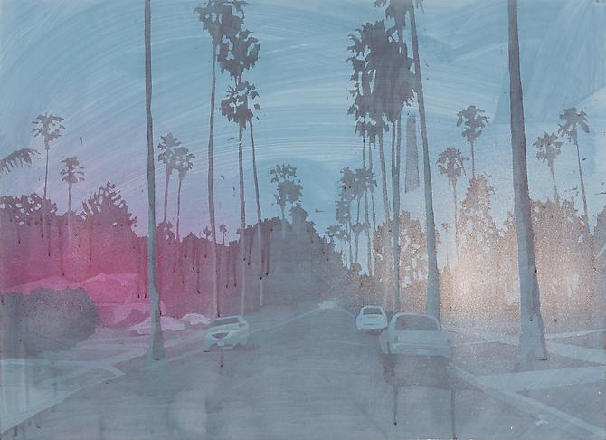 Thursday Dawn, 2012
Liquid Graphite and Acrylic on paper
20x30 inhes
