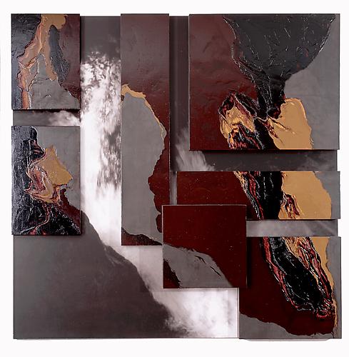 Mersion #1, 2006
Oil and photo on panel
4 x 4 feet