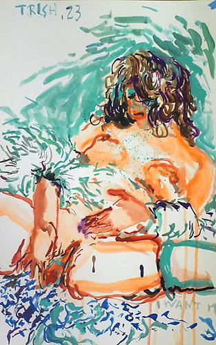 Ulrike Theusner
 Trish , 2012
Ink and gouache on paper
32 x 24 inches