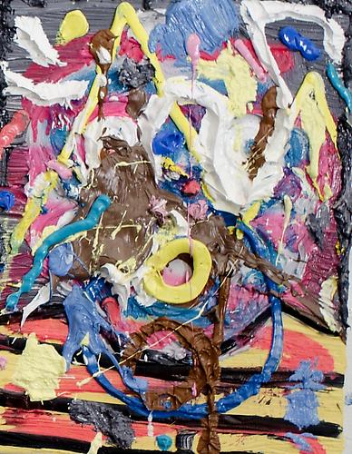 Russell Tyler
 Fuck Face , 2012
Oil on canvas
14 x 11 inches