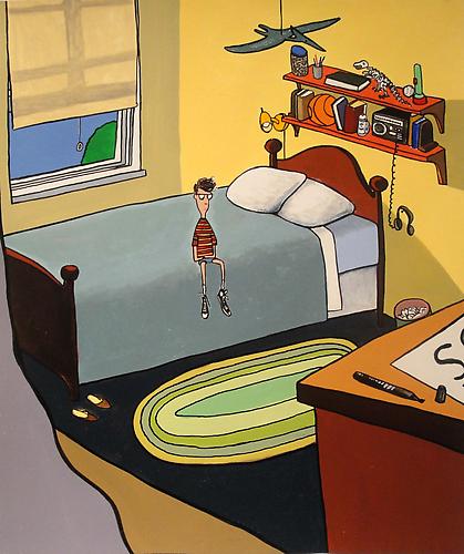Portrait of the Artist as a Small Turd, 1999
Acrylic on paper
12.75 x 10.75 inches