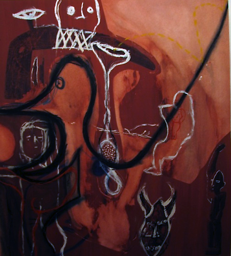  Untitled , 2003
Mixed media with transfer on paper
30 x 22 inches