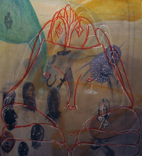  Untitled , 2003
Mixed media with transfer on paper
30 x 22 inches