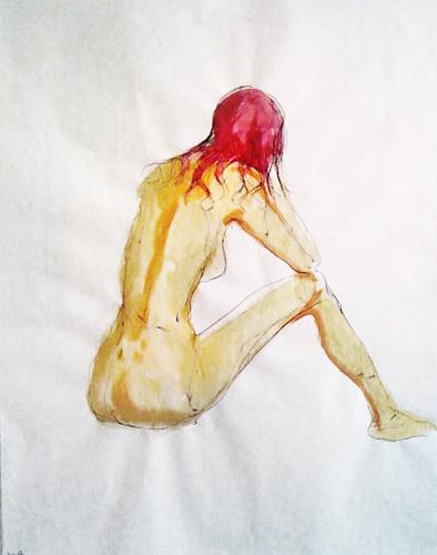 Untitled (figure drawings), 2008
Mixed media on paper
27 x 22 inches