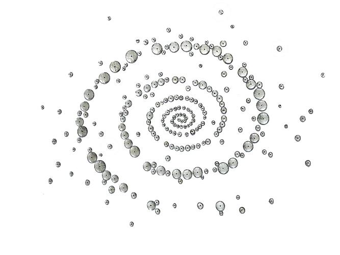 Vortex, 2012
Poured and mirrored glass
49" x 65"