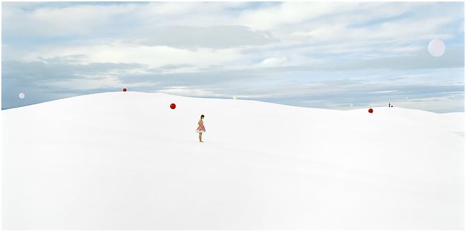 Jeff Charbonneau & Eliza French
Vega & Altair, 2010 (from Playground Series)
Archival pigment print mounted to dibond
Edition of 4; 30 x 60 inches
Edition of 5; 20 x 40 inches