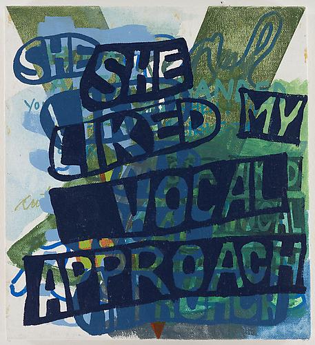 Vocal Approach, 2010  
Acrylic on canvas
12 x 11 inches