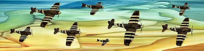 Robert Sean Coons
War & Peace, 2008
Oil on canvas
12 x 48 inches