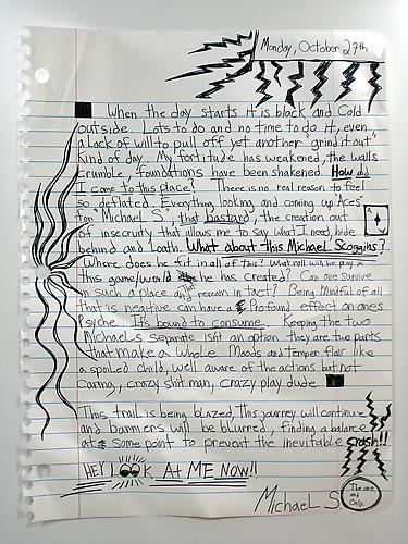  What About Michael Scoggins? , 2008
Marker, Prismacolor on paper
67 x 51 inches