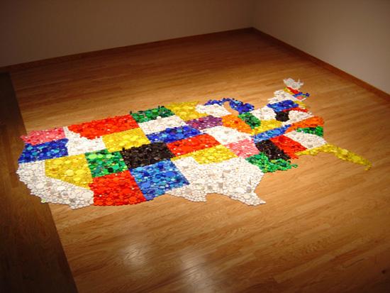 John Salvest, Consumo Ergo Sum, 2004
Miscellaneous Plastic Container Lids
4” x 168” x 96”
