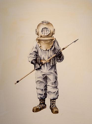 Diver, 2011
watercolor on Arches
19 x 14 inches