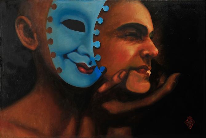 The Inner Mask Displaces the Face (2010)  -  Enquire 
Oil on Canvas
70 x 100 cm