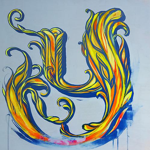 Y, 2010
Spray paint, acrylic and house paint on panel
33 x 30 inches