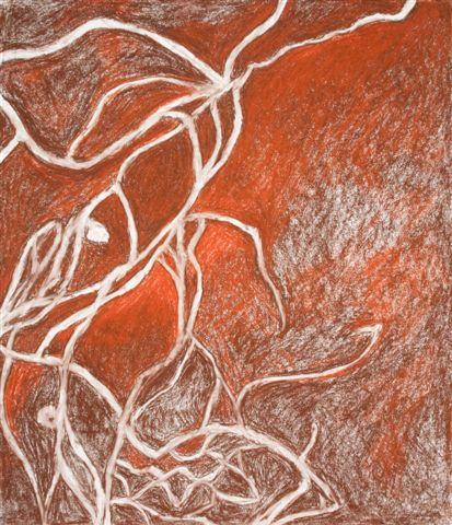 ROOT DRAWING 2 | MIXED MEDIA ON PAPER | 30 X 35 INCHES | 2010