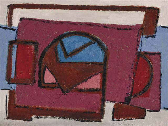 Movement in C Minor,1932
Oil on board	
9 x 12 inches (22.86 x 30.48 cm)	
Signed and dated lower right
WEIN_A_001
