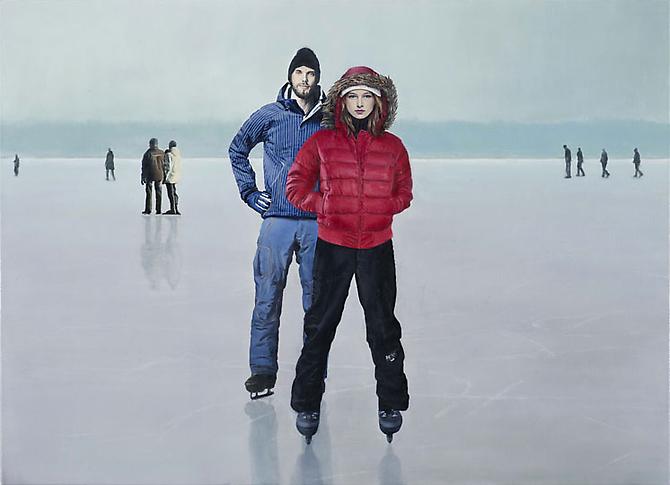 Skating, 2009
Oil on linen
30.3 x 21.6 in.