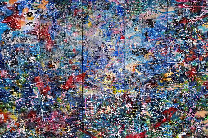 COMMON GROUND | ENCAUSTIC AND MIXED MEDIA ON WOOD | 243 x 213 CM | 2010