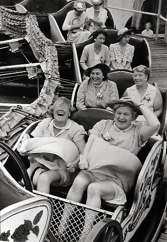 On the Caterpillar, Women's Pub Outing, Clapham, London
1956
gelatin silver print