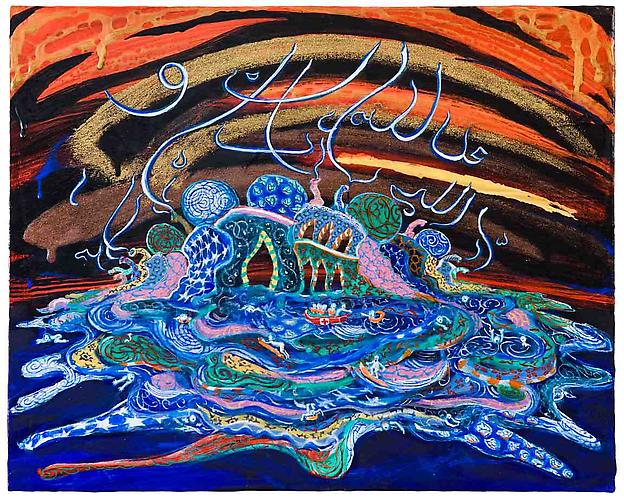 The Beast 2008
Acrylic and glitter on gessoed panel
20 x 16 in / 51 x 41 cm
