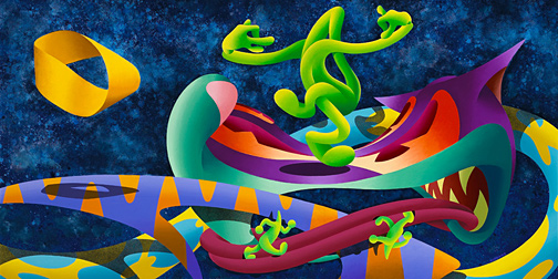 Anthony Ausgang
The Mobius Strip Teas
Acrylic on canvas
24 x 47 inches