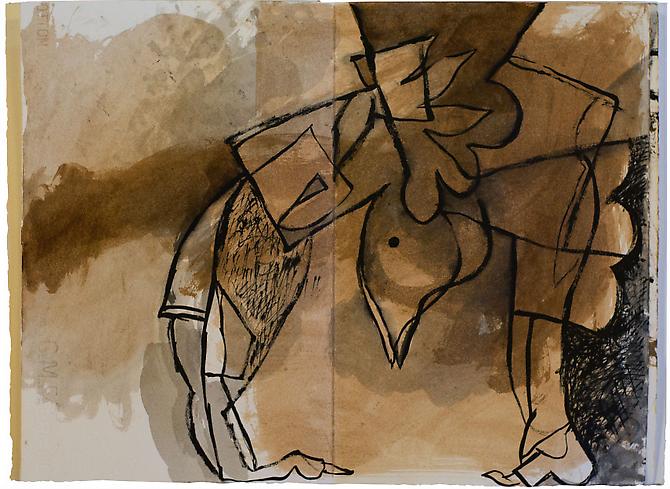 Dia Azzawi
Destined to Live   2009
Gouache and ink on paper
14 x 9 in
